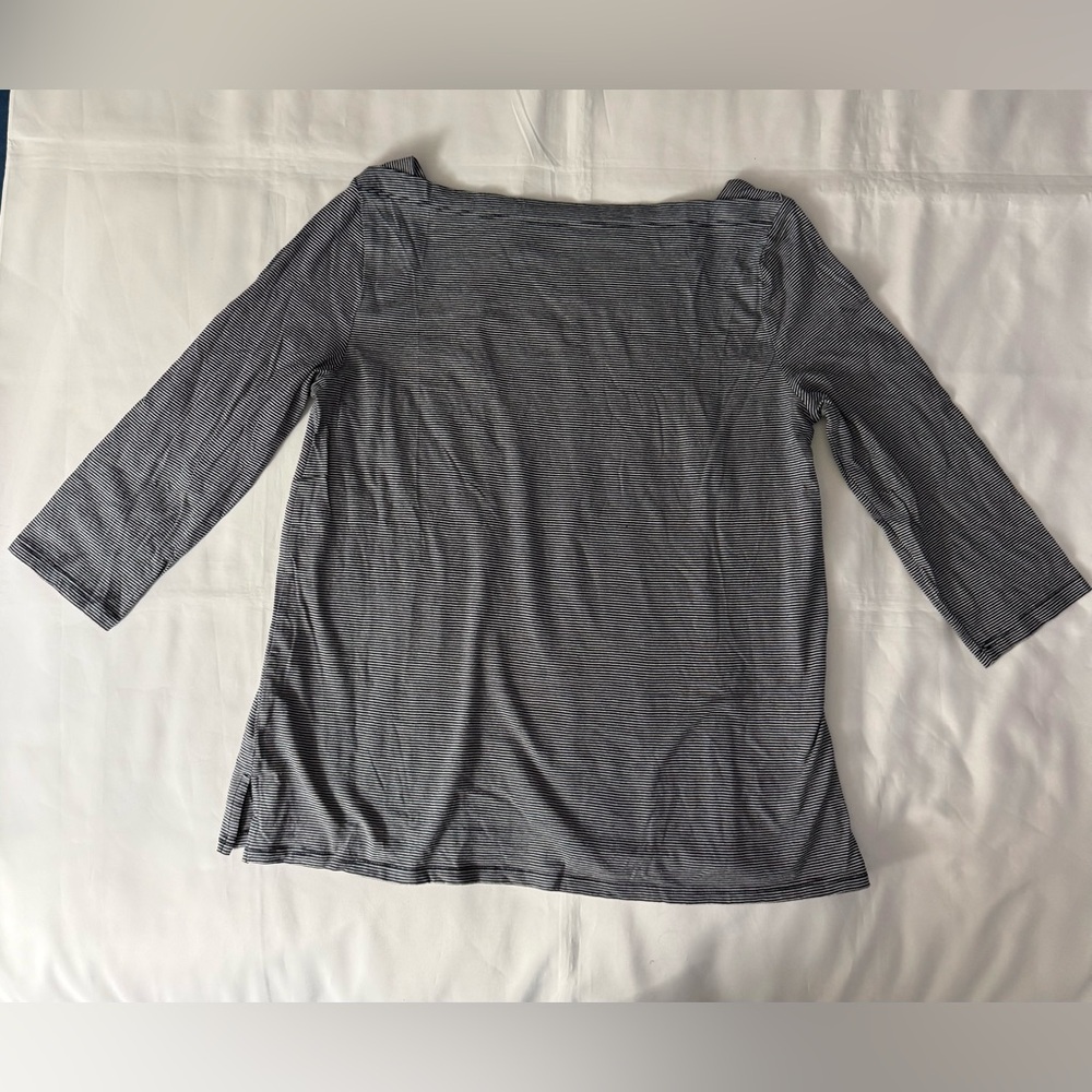 Ann Taylor LOFT Striped 3/4 Sleeves Shirt - Picture 11 of 11